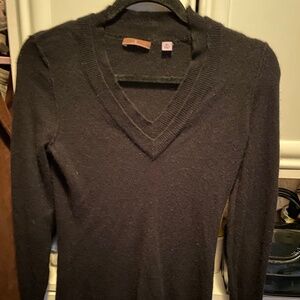 Cullen 100% Black V-neck Cashmere Sweater Sz XS